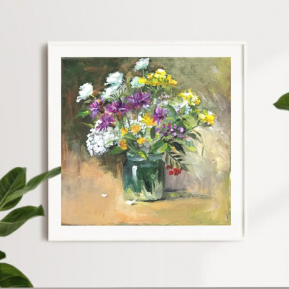 Картина-миниатюра "Букет цветов"