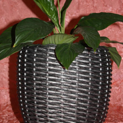 Кашпо из искусственного ротанга 10 л