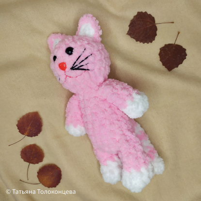Игрушка "Котик" розовый