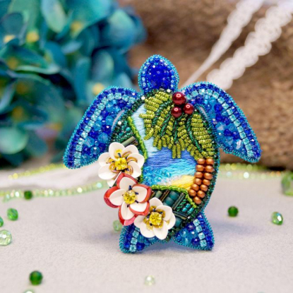 Брошь "Морская черепашка"