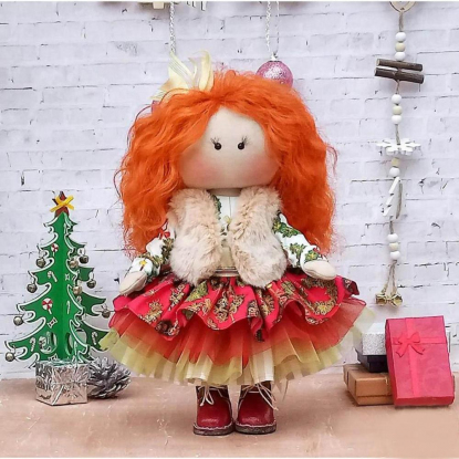 Интерьерная текстильная кукла