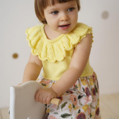 Детское желтое платье