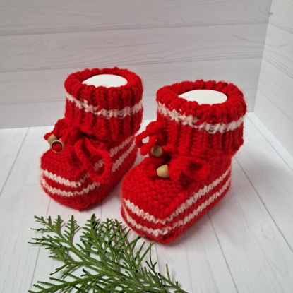 Вязаные пинетки-носочки