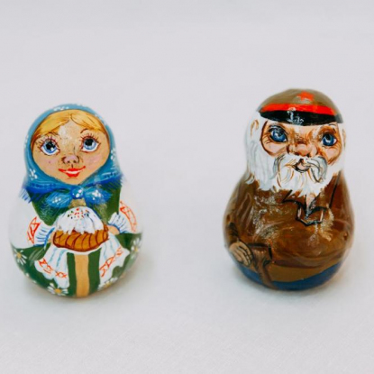 Глиняная пара игрушек "Дед да баба"