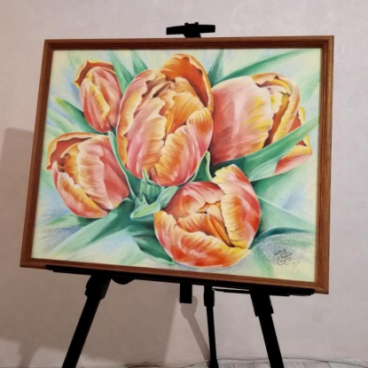Картина "Букет тюльпанов"
