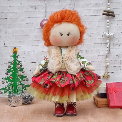 Интерьерная текстильная кукла