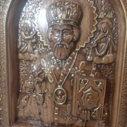 Икона деревянная Святой Николай Чудотворец