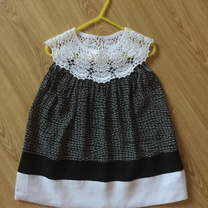 Детское платье "Черно-белый каприз"