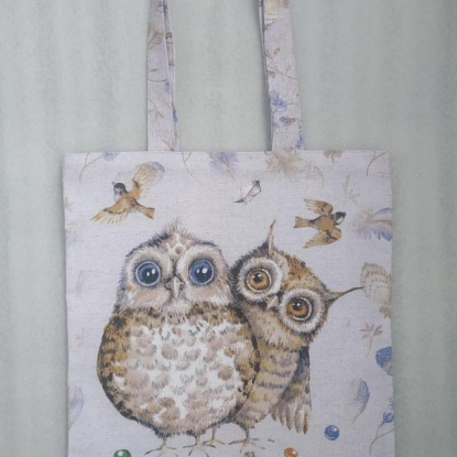 Прочная многоразовая сумка из хлопка с совой