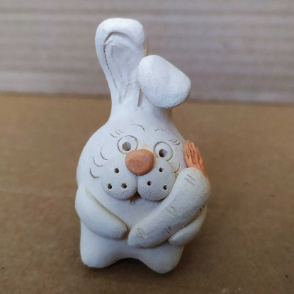 Глиняная игрушка "Заяц-свистулька"