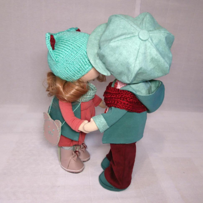 Пара текстильных кукол