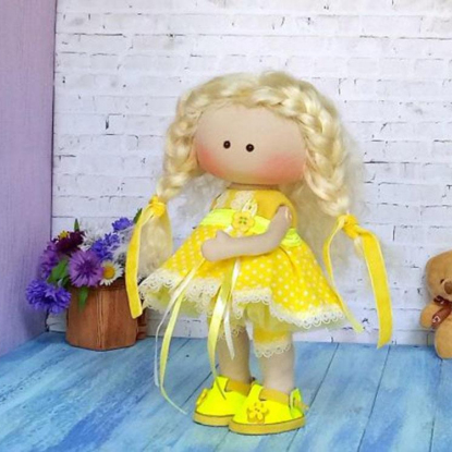 Интерьерная текстильная кукла