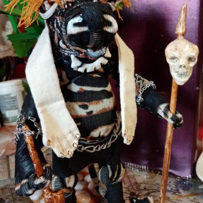 Интерьерная кукла "Чёрный тигр"