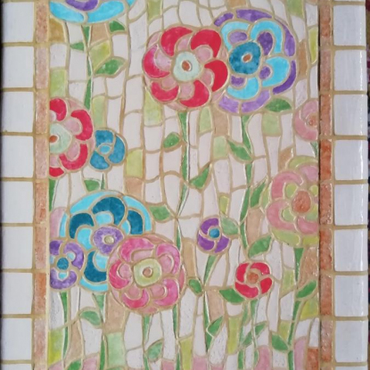 Мозаичное панно "Цветочная поляна"
