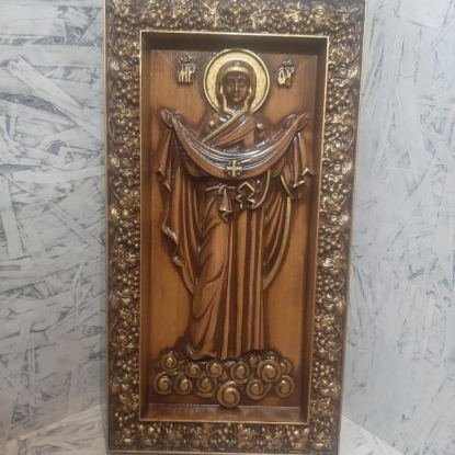 Икона деревянная Покрова Пресвятой Богородицы