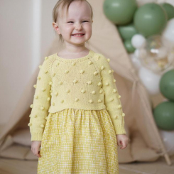 Нежно-желтое детское платье