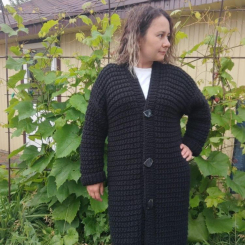 Кардиган чёрный осень-весна