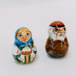 Глиняная пара игрушек Дед да баба