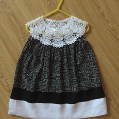Детское платье Черно-белый каприз