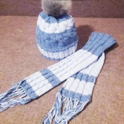 Детский комплект шапка и шарф