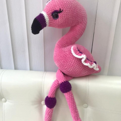 Игрушка-амигуруми Розовый фламинго